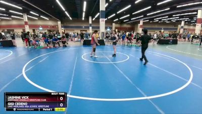 155 lbs 3rd Place Match - Jasmine Vick, Northside Amarillo Wrestling Club vs GiGi Cedeno, Lake Highlands High School Wrestling