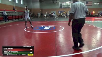 197 lbs Cons. Round 4 - Joshua Oyeneye, Life University vs Eric Karas, Life University