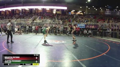 1A 150 lbs Champ. Round 1 - Austin McKinney, Suwannee vs Bradyn Peters, Jensen Beach