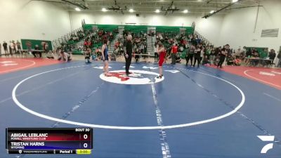 115 lbs Quarterfinal - Abigail LeBlanc, Powell Wrestling Club vs Tristan Harns, Wyoming