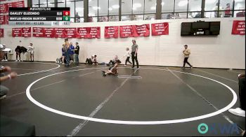 43 lbs Consolation - Oakley Elizondo, Blue Devil Wrestling vs Rhylei-Reign Burton, Midwest City Bombers Youth Wrestling Club