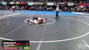 215 lbs Champ. Round 1 - Seth Nayokpuk, Shishmaref vs Darren Coleman, Eielson High School