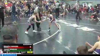 55 lbs Quarterfinal - Brantly Simmons, Westfall vs Zavier Spindler, Zane Trace