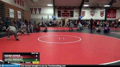 4 lbs Semifinal - Karver Monroe, Camp Point Youth Wrestling vs Kayden Bergquist, Fort Madison Wrestling Club