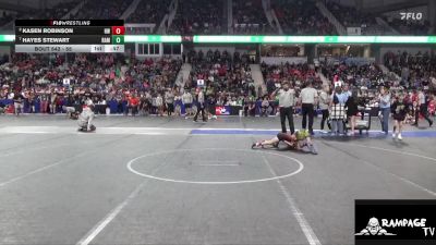 55 lbs Quarterfinal - Hayes Stewart, Rams vs Kasen Robinson, Holcomb WC