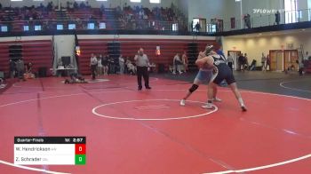 285 lbs Quarterfinal - Wyatt Hendrickson, Air Force Prep vs Zach Schrader, Cal Baptsit