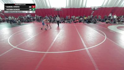 14U Boys - 120 lbs 3rd Place Match - Hayden Schutz, LaCrosse Area Wrestlers vs Samuel Strutz, Askren Wrestling Academy