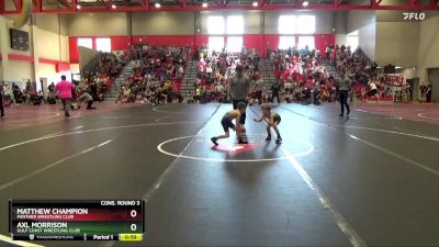 50 lbs Cons. Round 3 - Axl Morrison, Gulf Coast Wrestling Club vs Matthew Champion, Panther Wrestling Club