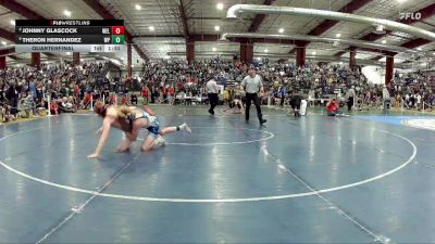 126 lbs Quarterfinal - Johnny Glascock, Wells vs Theron Hernandez, White Pine