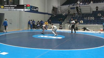 133 lbs Champ. Round 1 - Brock Christian, Mount Olive vs Spencer Reep, Lincoln Memorial