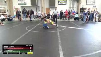 72 lbs Round 1 - Cole Davey, Vougar Honors Wrestling vs Tripp Lloyd, Smith Mountain Lake Wrestling Club