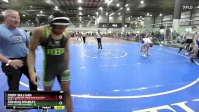 157 lbs Round 3 (4 Team) - Tripp Sullivan, NORTH CAROLINA WRESTLING FACTORY - BLUE vs Dominiq Bradley, HEAVY HITTING HAMMERS