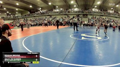 90 lbs Cons. Round 2 - Braylon Barber, Belton Wrestling Club-A vs Reagan Brooks, Warrensburg Elite Wrestling-AA