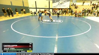 285 lbs Cons. Round 2 - Shelby Jones, University Of Wisconsin-Whitewater vs Cam`ron Harper, Aurora Universtiy