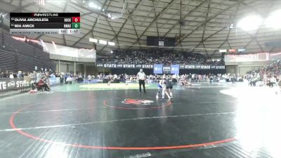 Girls 2A 110 lbs Champ. Round 1 - Mia Amick, North Mason (Girls) vs Olivia Archuleta, Hockinson (Girls)