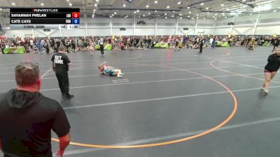 100 lbs Cons. Semi - Savannah Phelan, Lake Gibson Braves vs Cate Cays, Unattached