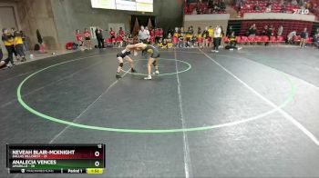 107 lbs Semis (4 Team) - Neveah Blair-McKnight, Dallas Hillcrest vs Analecia Vences, Amarillo
