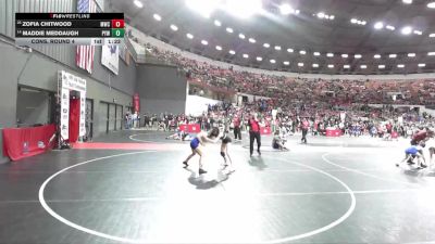 105 lbs Cons. Round 4 - Zofia Chitwood, Mukwonago Wrestling Club vs Maddie Meddaugh, Pec-Argyle Youth Wrestling