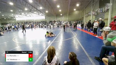 77 lbs 3rd Place Match - Aisea Tabakece, Sublime Wrestling Academy vs Easton Mamalis, Green River Grapplers