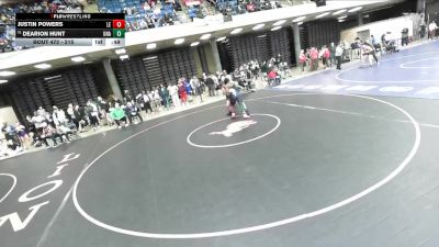 215 lbs Cons. Round 1 - Dearion Hunt, Unattached vs Justin Powers, Lincolnway East