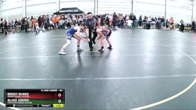 90 lbs Round 2 - Brody Burke, Romeo Middle School vs Blake Adkins, Davidson Middle School