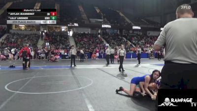 115 lbs 5th Place Match - Jaylah Jeanneret, St Marys vs Lilly Linsner, Great Bend Wrestling Club