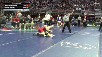 1A-165 lbs Champ. Round 2 - Kyle Kuboushek, South Winneshiek vs Gavin Wetzel, Southwest Valley