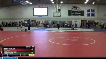197 lbs Cons. Round 2 - Seth Butler, Wartburg vs Nick Demunno, Cornell College