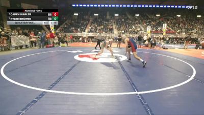 4A-132 lbs Quarterfinal - Rylee Browen, Thunder Basin vs Caden Marler, Evanston