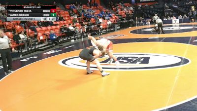 3A 190 lbs Champ. Round 1 - James Scanio, Libertyville vs Vincenzo Testa, Aurora (Marmion Academy)
