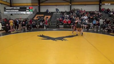 190 lbs 3rd Place Match - Serenity Malone, Cedar Rapids Washington vs Taryn Boehmer, Mason City
