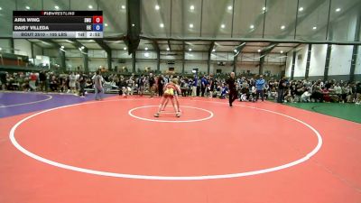 105 lbs Quarters - Aria Wing, Steelclaw Wrestling Club vs Daisy Villeda, East Idaho Elite