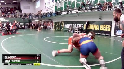 175 lbs Cons. Round 5 - Eli Wright, Westfall (Williamsport) vs Brice McDaniel, Galion