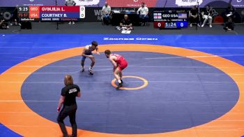 57 kg Qualif - Brandon Courtney, USA vs Luka Gvinjilia, GEO