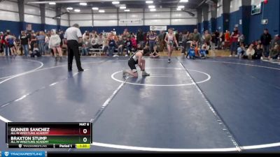 110 lbs Cons. Round 2 - Braxton Stump, All In Wrestling Academy vs Gunner Sanchez, All In Wrestling Academy