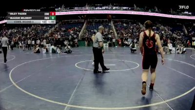 145 lbs Cons. Round 3 - Maggie Milbery, Swansboro vs Riley Paden, South Mecklenburg 