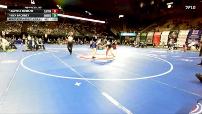 155 Class 1 lbs 1st Place Match - Mya Sackrey, Brookfield vs Amitria Mcnack, Clinton