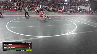 100 lbs Cons. Round 2 - Brock Sladky, St Croix Falls vs Alex Davis, Marshfield