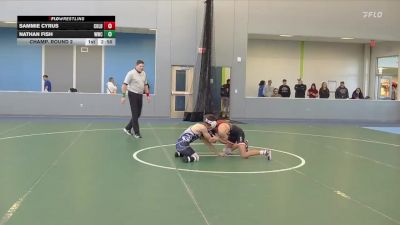 125 lbs Champ. Round 2 - Sammie Cyrus, Colby Community College vs Nathan Fish, Western Wyoming College