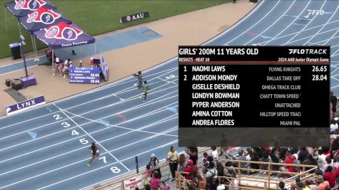 Youth Girls' 200m, Finals 11 - Age 11