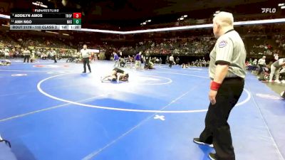 110 Class 2 lbs Quarterfinal - Addilyn Amos, Troy Buchanan vs Anh Ngo, North Kansas City