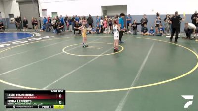 70 lbs Rr1 - Nora Lefferts, Bethel Freestyle Wrestling Club vs Leah Marchione, Pioneer Grappling Academy