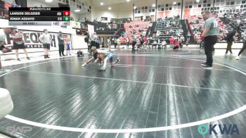 61 lbs Rr Rnd 1 - Lawson DeLozier, Ada Youth Wrestling vs Jonah Aguayo, Grove Takedown Club