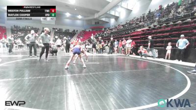 58 lbs Semifinal - Weston Pulliam, Team Tulsa Wrestling Club vs Waylon Cooper, Sperry Wrestling Club