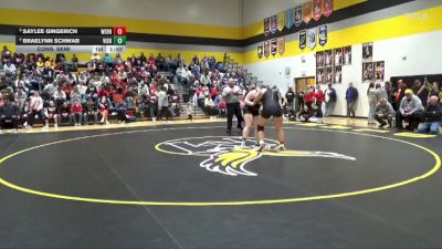 190 lbs Cons. Semi - Saylee Gingerich, West Branch vs Braelynn Schwab, Vinton-Shellsburg