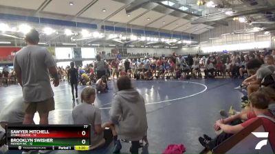 77 lbs Semis & 1st Wb (8 Team) - Brooklyn Swisher, Mayhem WC vs Sawyer Mitchell, Storm Center