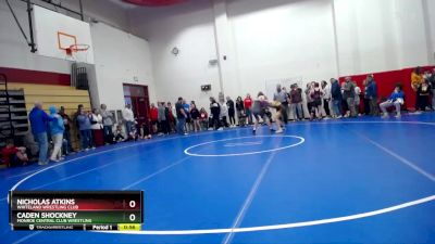 150 lbs Champ. Round 1 - Nicholas Atkins, Whiteland Wrestling Club vs Caden Shockney, Monroe Central Club Wrestling