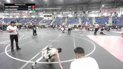 61 lbs 3rd Place - Colt Thompson, Western Nebraska Elite vs Liam Martinez, Pomona Elite