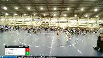 102 lbs Cons. Round 4 - Kixten Barney, Uintah Jr High Wrestling vs Christian Briceno, Millard Eagles