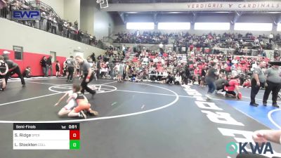 49 lbs Semifinal - Shelby Ridge, Sperry Wrestling Club vs Luke Stockton, Collinsville Cardinal Youth Wrestling